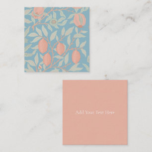 FLAT NOTECARD : WILLIAM MORRIS ; POMEGRANATE MITTEILUNGSKARTE