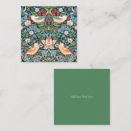 FLAT NOTECARD : WILLIAM MORRIS STRAWBERRY THIEVES MITTEILUNGSKARTE