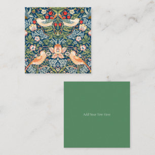 FLAT NOTECARD : WILLIAM MORRIS STRAWBERRY THIEVES MITTEILUNGSKARTE