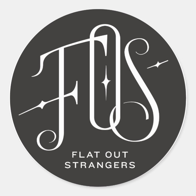 Flat Out Strangers Roundel Runder Aufkleber (Vorderseite)
