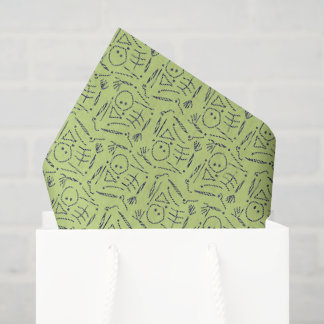 Flat Pack Skeleton - Zombie Green Seidenpapier