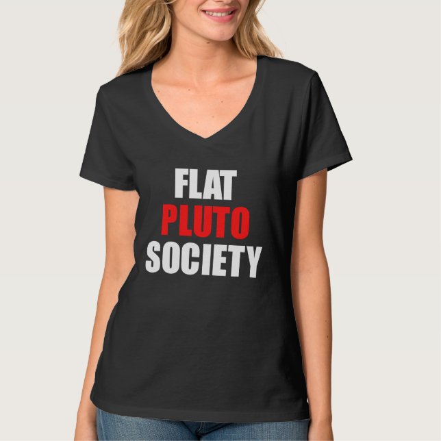 Flat Pluto Society T-Shirt (Vorderseite)