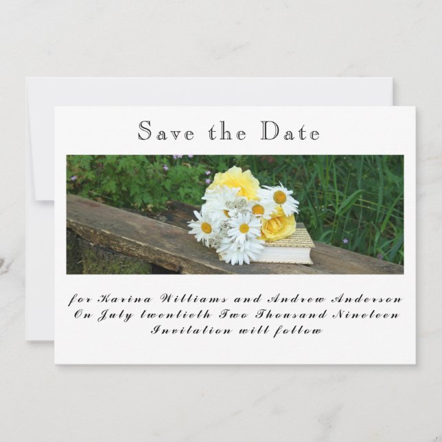 Flat Save The Date Card (Vorderseite)