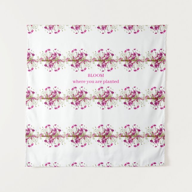 Flat Save The Date Card Wandteppich (Vorderseite)