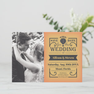 Flat Save the Date Wedding Card