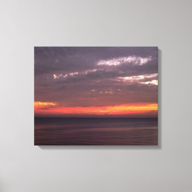 Flat Sea & Red Sky Leinwanddruck (Vorderseite)