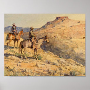 Flat-Top Riders von Edward Borein Poster