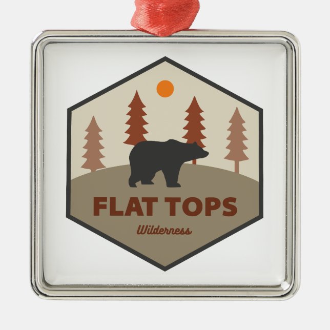Flat Tops Wilderness Colorado Bär Ornament Aus Metall (Vorne)