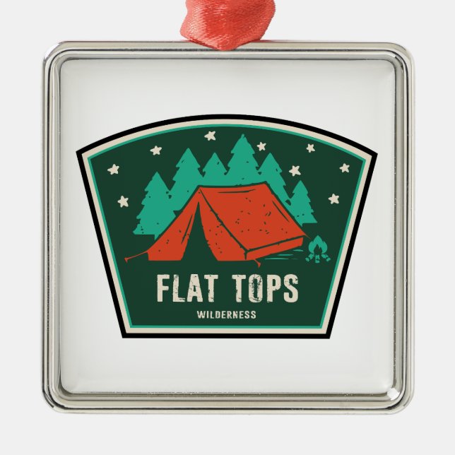 Flat Tops Wilderness Colorado Camping Ornament Aus Metall (Vorne)