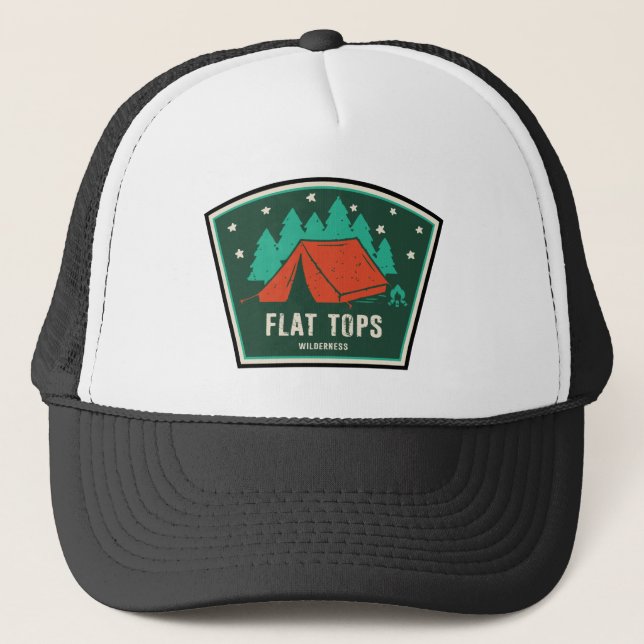 Flat Tops Wilderness Colorado Camping Truckerkappe (Vorderseite)