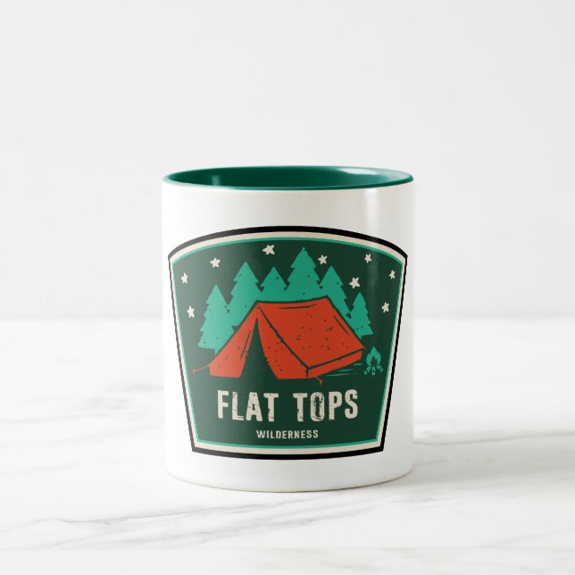 Flat Tops Wilderness Colorado Camping Zweifarbige Tasse (Mittel)