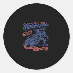 flat track  motorcycle runder aufkleber