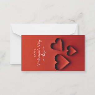 Flat Valentine's Day Card Mitteilungskarte