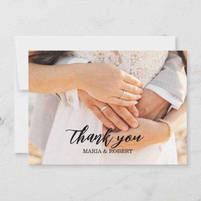 Flat Wedding Danke Cards (Vorderseite)