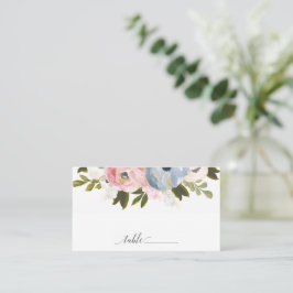 Flat Wedding Platzkarte Dusty Floral Visitenkarte