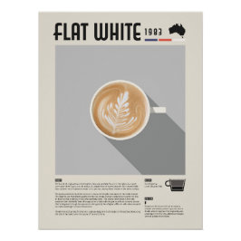 Flat White Coffee Poster