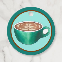 Flat White Latte Cappuccino Coffee Shop Café Geschenkanhänger