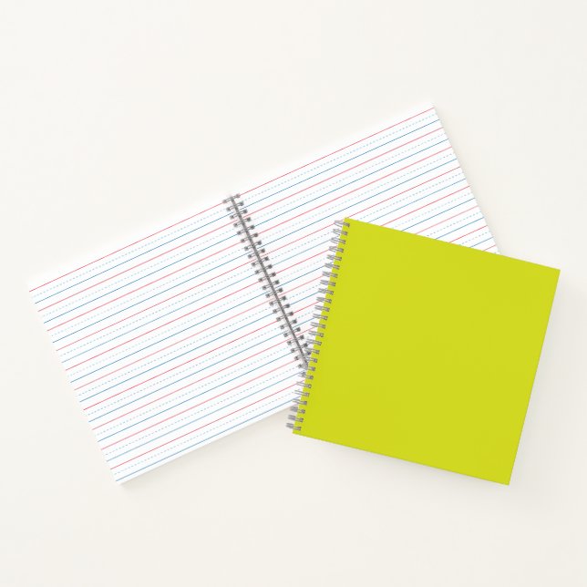 Flat Yellow Background – Back-to-School Texture Notizbuch (Innenseite)