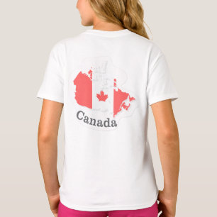 Flataufkleberflagge in Kanada T-Shirt