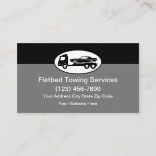 Flatbed Towing Modern Business Cards Visitenkarte