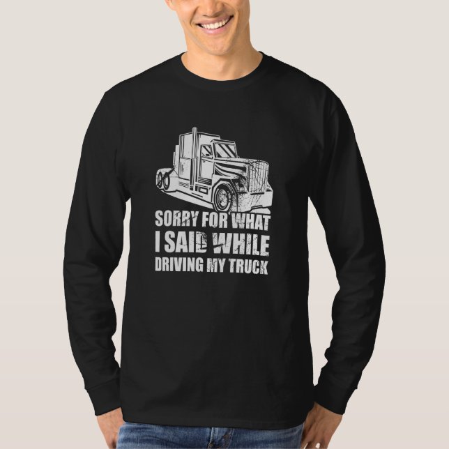 Flatbed Truck 18 Wheeler for a Semi Truck Driver M T-Shirt (Vorderseite)