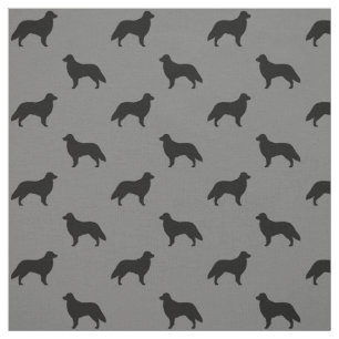 Flatbeschichtete Retriever-Silhouetten Hunde Gemus Stoff