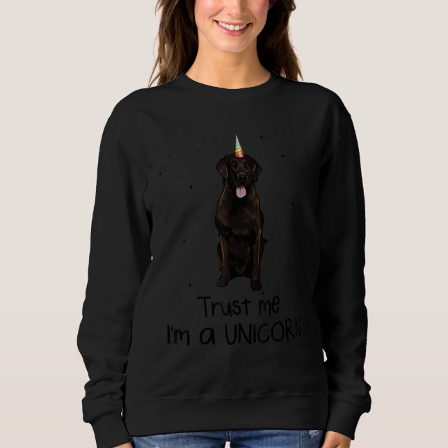 Flatbeschichteter Retriever Vertraue mir, ich bin  Sweatshirt (Vorderseite)