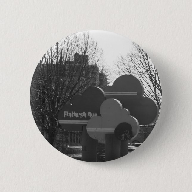 FLATBUSH ALLEE-KNOPF BUTTON (Vorderseite)