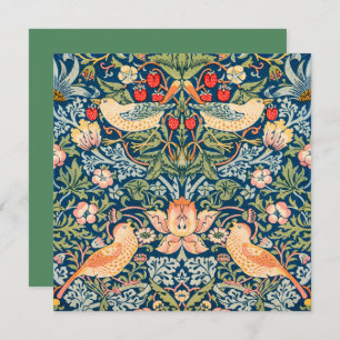 FLATCARD: WILLIAM MORRIS : STRAWBERRY THIEVES EINLADUNG