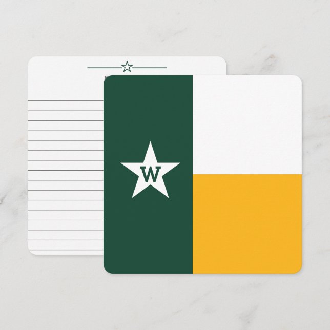 Flaterkarte "Bear Green & Gold Texas" (Vorne/Hinten)