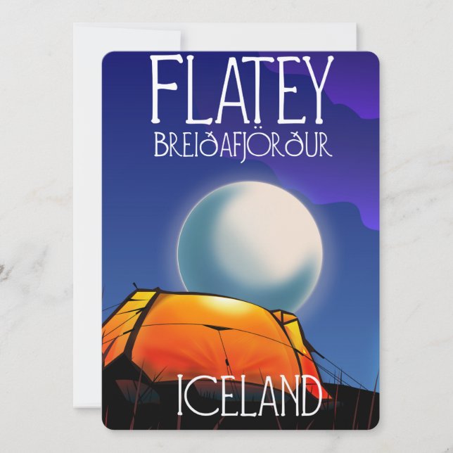 Flatey, Breiðafjörður, Island, Reiseplakat (Vorderseite)
