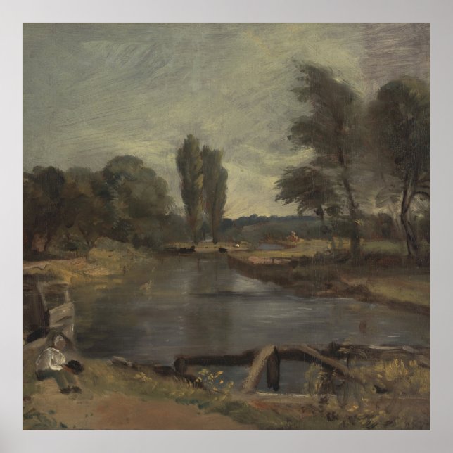 Flatford Lock - John Constable Poster (Vorne)