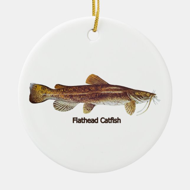 Flathead Catfish Keramik Ornament (Vorne)