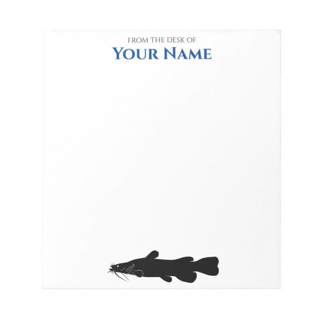 Flathead Catfish - Personalisiert Notepad Notizblock (Vorderseite)