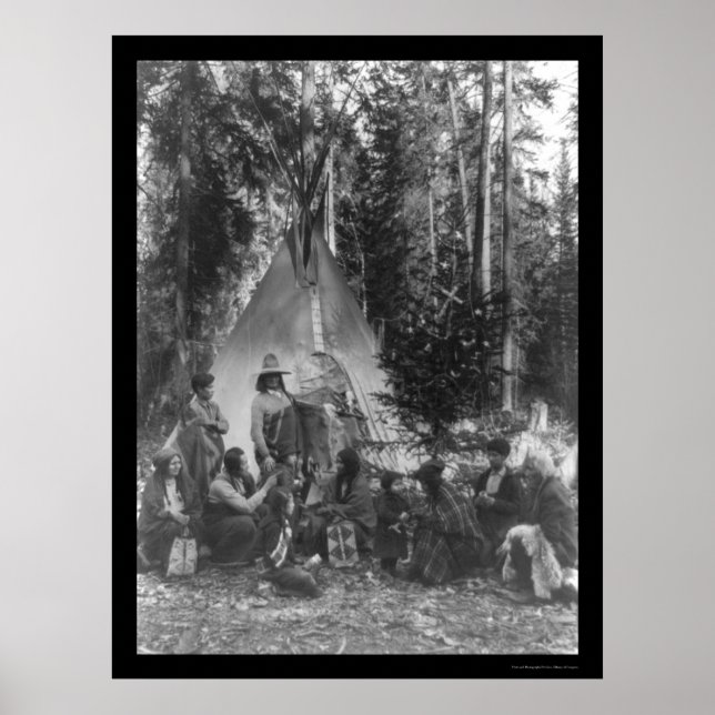 Flathead Indian Pre-Christmas Ansammlung 1916 Poster (Vorne)