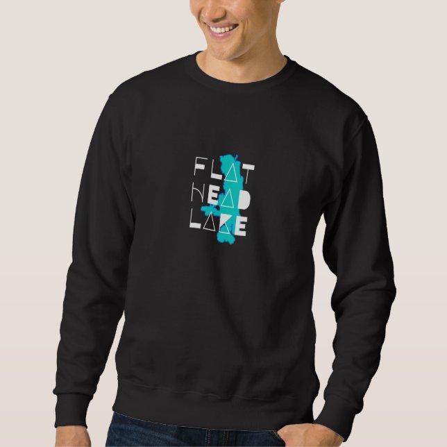 Flathead Lago Bigfork Montana Einzigartiger Schrif Sweatshirt (Vorderseite)