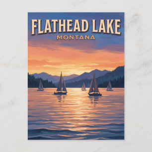 Flathead Lake Bigfork Montana Postkarte