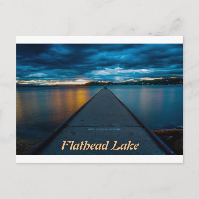 Flathead Lake Boat Dock Postkarte (Vorderseite)