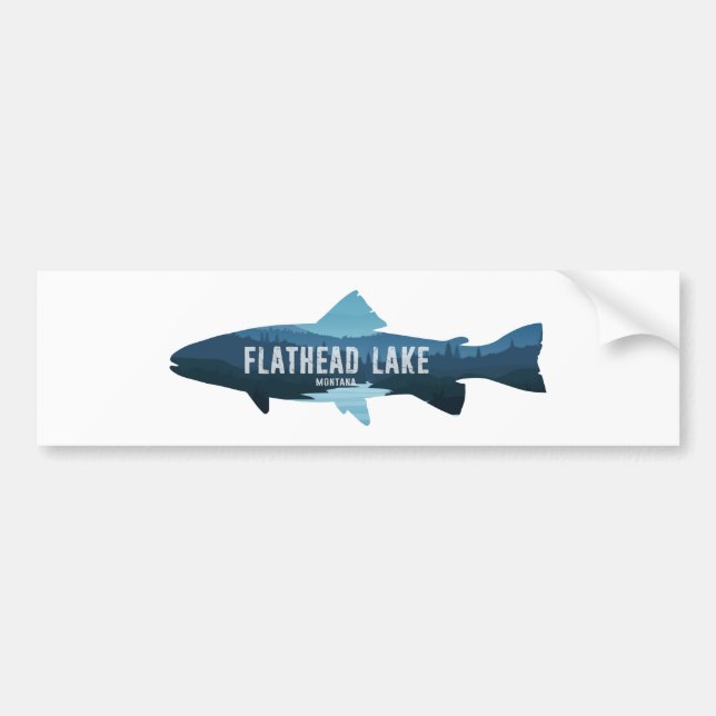 Flathead Lake Montana Autoaufkleber (Vorne)