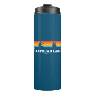 Flathead Lake Montana Canoe Thermosbecher