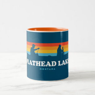 Flathead Lake Montana Canoe Zweifarbige Tasse