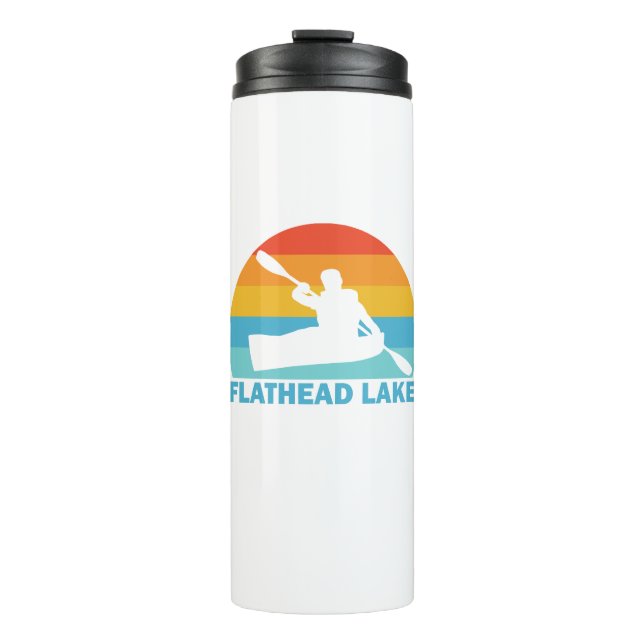 Flathead Lake Montana Kayak Thermosbecher (Vorderseite)
