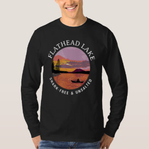 Flathead Lake Shark Free und ungesalzen Kayaking S T-Shirt