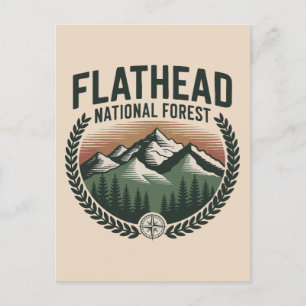Flathead National Forest Montana Wilderness Feiertagspostkarte