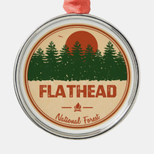Flathead National Forest Ornament Aus Metall