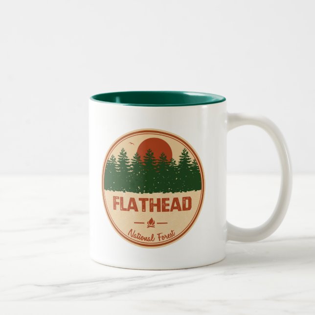 Flathead National Forest Zweifarbige Tasse (Rechts)