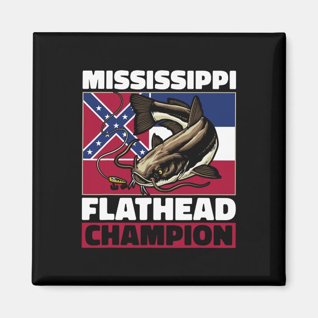 Flathee Catfish Jagd Catfish Vater Catfish Hu Magnet (Vorne)