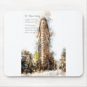 FlatIron Building Watercolor Mousepad