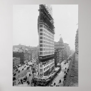 Flatiron Gebäude, 1902. Vintages Foto Poster