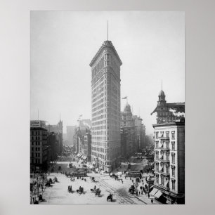Flatiron Gebäude, 1905. Vintages New Yorker Foto Poster
